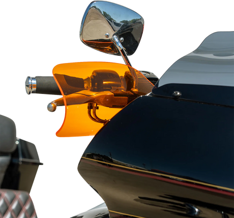 KLOCK WERKS Flare? Handguards - Harley-Davidson Hydraulic Clutch - Orange KWS-01-0130-HC