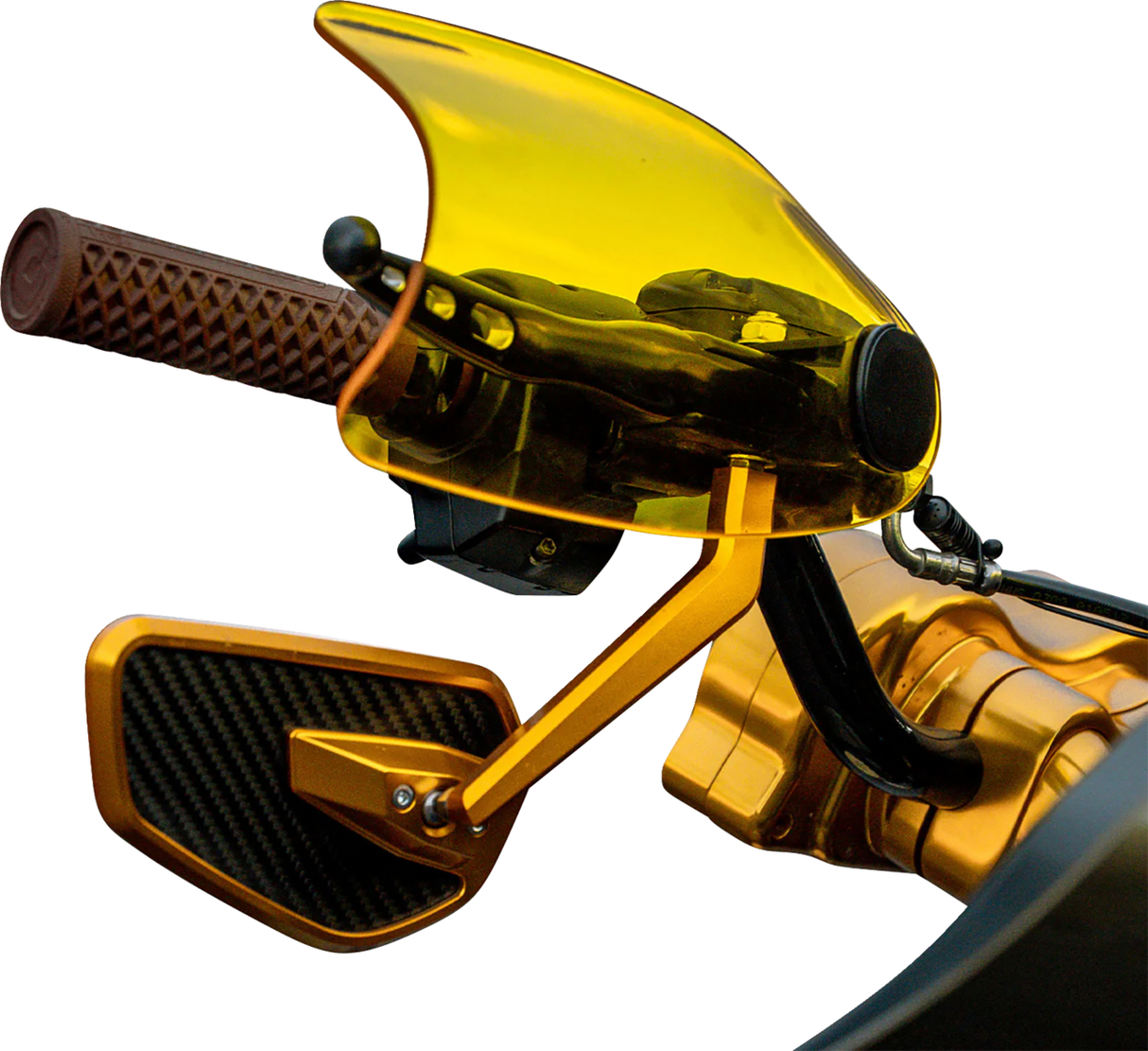 KLOCK WERKS Flare? Handguards - Harley-Davidson Hydraulic Clutch - Yellow KWS-01-0131-HC