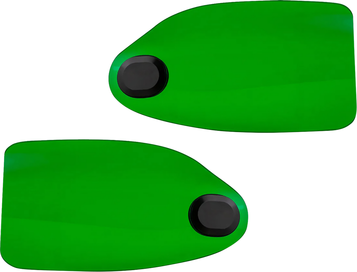 KLOCK WERKS Flare? Handguards - Harley-Davidson Cable Clutch - Green KWS-01-0132-CC