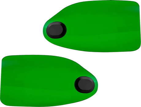 KLOCK WERKS Flare? Handguards - Harley-Davidson Cable Clutch - Green KWS-01-0132-CC