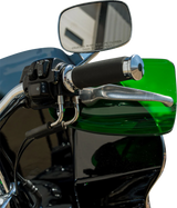KLOCK WERKS Flare? Handguards - Harley-Davidson Cable Clutch - Green KWS-01-0132-CC