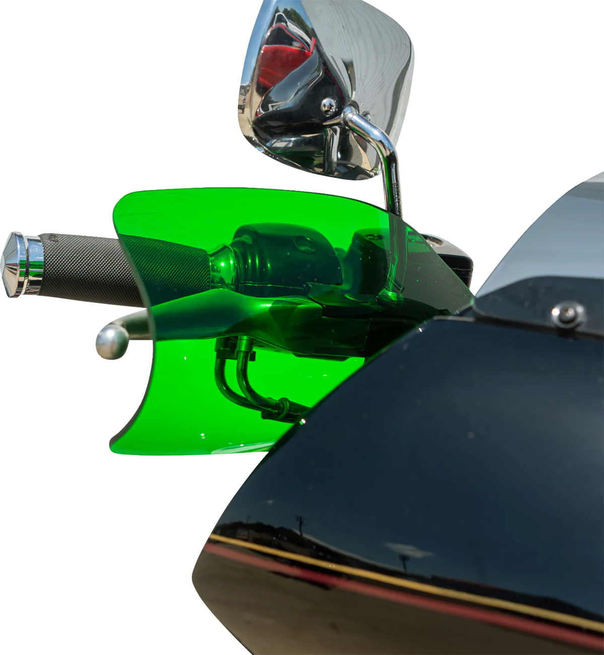 KLOCK WERKS Flare? Handguards - Harley-Davidson Hydraulic Clutch - Green KWS-01-0132-HC