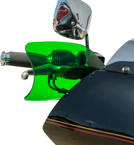 KLOCK WERKS Flare? Handguards - Harley-Davidson Hydraulic Clutch - Green KWS-01-0132-HC
