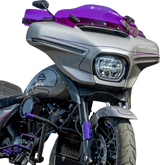 KLOCK WERKS Flare? Handguards - Harley-Davidson Cable Clutch - Purple KWS-01-0134-CC
