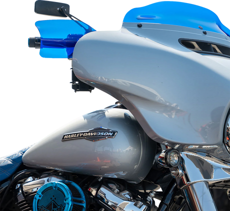 KLOCK WERKS Flare? Handguards - Harley-Davidson Hydraulic Clutch - Blue KWS-01-0133-HC