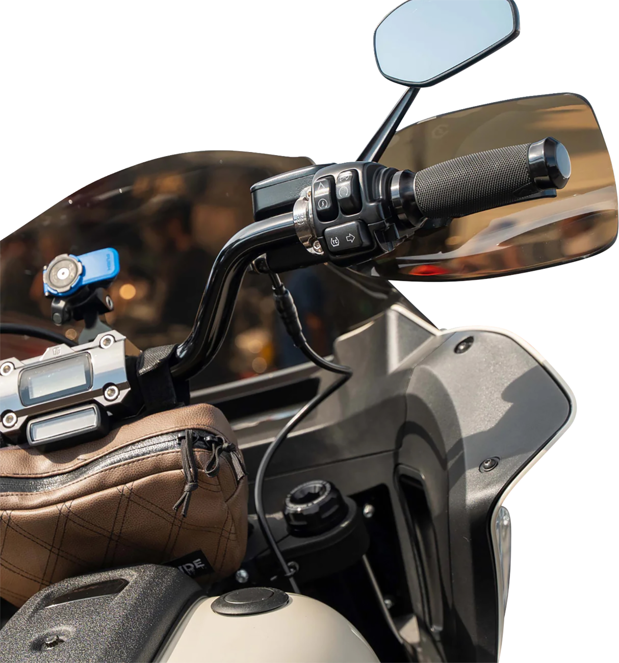 KLOCK WERKS Flare? Handguards - Harley-Davidson Cable Clutch - Bronze KWS-01-0135-CC