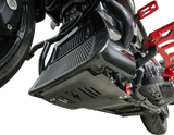 THRASHIN SUPPLY CO. Skid Plate - Carbon Fiber/Gloss - With Red Brackets - FLHX/FLTRX TSC-3034-2