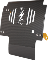 THRASHIN SUPPLY CO. Skid Plate - Carbon Fiber/Gloss - With Gold Brackets - FLHX/FLTRX TSC-3034-5