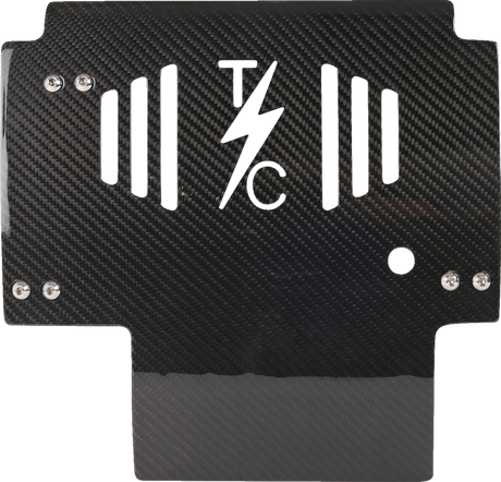 THRASHIN SUPPLY CO. Skid Plate - Carbon Fiber/Gloss - With Black Brackets - FLHX/FLTRX TSC-3034-1