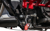 THRASHIN SUPPLY CO. Skid Plate - Carbon Fiber/Gloss - With Red Brackets - FLHX/FLTRX TSC-3034-2