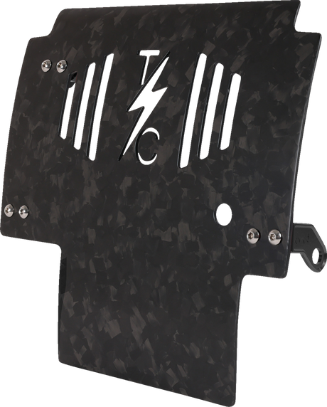 THRASHIN SUPPLY CO. Skid Plate - Carbon Fiber/Forged - With Black Brackets - FLHX/FLTRX TSC-3035-1