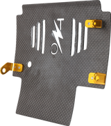 THRASHIN SUPPLY CO. Skid Plate - Carbon Fiber/Gloss - With Gold Brackets - FLHX/FLTRX TSC-3034-5