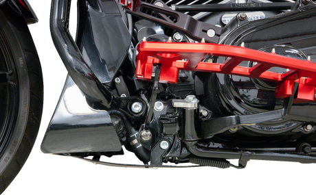 THRASHIN SUPPLY CO. Skid Plate - Carbon Fiber/Forged - With Black Brackets - FLHX/FLTRX TSC-3035-1