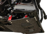 THRASHIN SUPPLY CO. Skid Plate - Carbon Fiber/Forged - With Red Brackets - FLHX/FLTRX TSC-3035-2