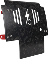 THRASHIN SUPPLY CO. Skid Plate - Carbon Fiber/Forged - With Red Brackets - FLHX/FLTRX TSC-3035-2