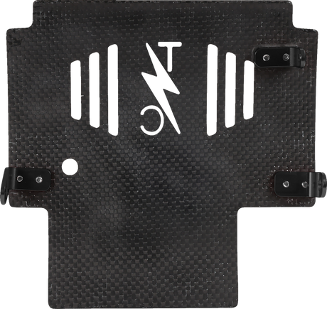 THRASHIN SUPPLY CO. Skid Plate - Carbon Fiber/Forged - With Black Brackets - FLHX/FLTRX TSC-3035-1