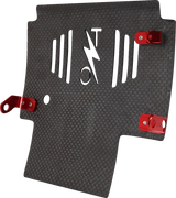 THRASHIN SUPPLY CO. Skid Plate - Carbon Fiber/Forged - With Red Brackets - FLHX/FLTRX TSC-3035-2