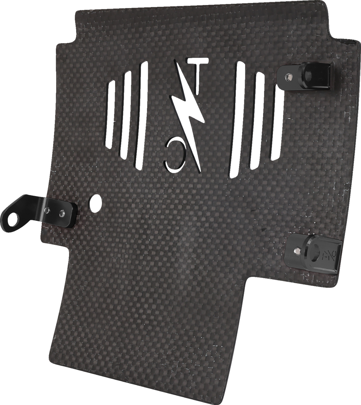 THRASHIN SUPPLY CO. Skid Plate - Carbon Fiber/Forged - With Black Brackets - FLHX/FLTRX TSC-3035-1