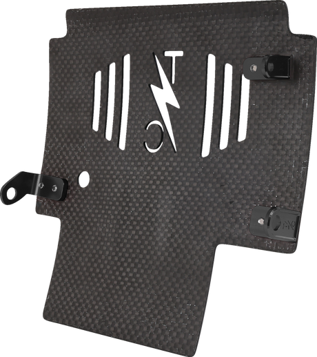 THRASHIN SUPPLY CO. Skid Plate - Carbon Fiber/Forged - With Black Brackets - FLHX/FLTRX TSC-3035-1