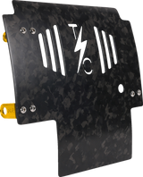 THRASHIN SUPPLY CO. Skid Plate - Carbon Fiber/Forged - With Gold Brackets - FLHX/FLTRX TSC-3035-5