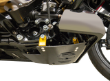 THRASHIN SUPPLY CO. Skid Plate - Carbon Fiber/Gloss - With Gold Brackets - FLHX/FLTRX TSC-3034-5