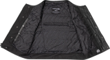 THRASHIN SUPPLY CO. Encinal Leather Shorty Riding Vest - Black - Small TMJ-17-08