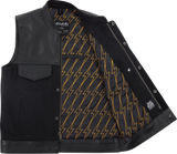 THRASHIN SUPPLY CO. Kanan Leather/Denim Riding Vest - Black - Medium TMJ-13-09