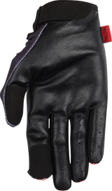 THRASHIN SUPPLY CO. Stealth Leather Palm Flame Gloves - Red - XL SV1-21-11