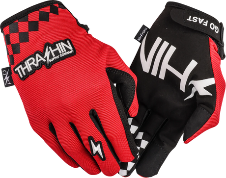 THRASHIN SUPPLY CO. Go Fast Stealth Gloves - Red - 2XL SV1-18-12