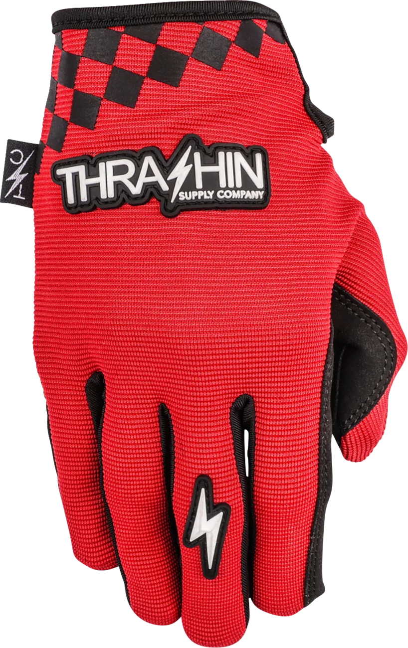 THRASHIN SUPPLY CO. Go Fast Stealth Gloves - Red - 2XL SV1-18-12