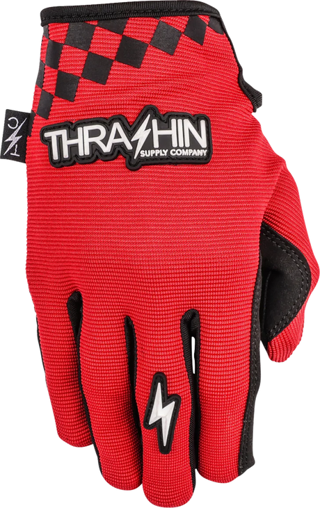 THRASHIN SUPPLY CO. Go Fast Stealth Gloves - Red - 2XL SV1-18-12