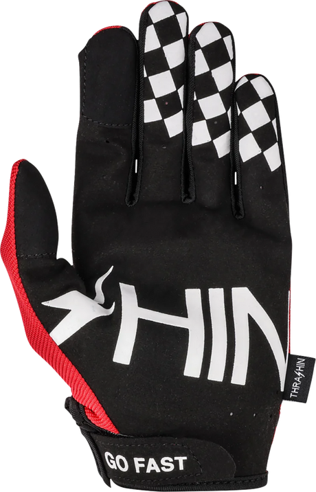 THRASHIN SUPPLY CO. Go Fast Stealth Gloves - Red - 2XL SV1-18-12