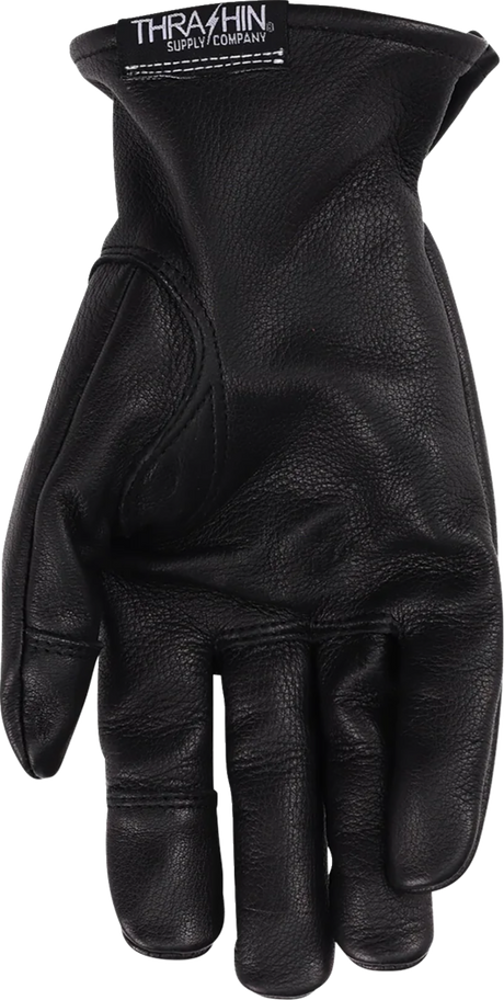 THRASHIN SUPPLY CO. Roper Leather Gloves - Black - Large TRG-01-10