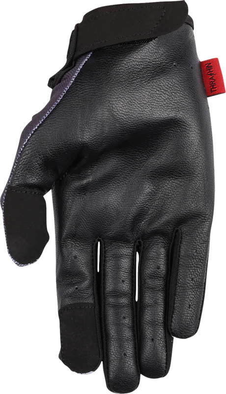 THRASHIN SUPPLY CO. Stealth Leather Palm Flame Gloves - Gray - 2XL SV1-22-12