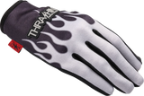 THRASHIN SUPPLY CO. Stealth Leather Palm Flame Gloves - Gray - 2XL SV1-22-12