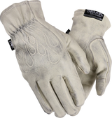 THRASHIN SUPPLY CO. Roper Leather Gloves - Bone White - Large TRG-00-10