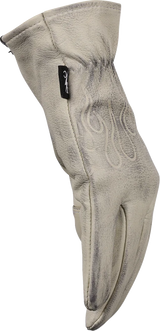 THRASHIN SUPPLY CO. Roper Leather Gloves - Bone White - Large TRG-00-10