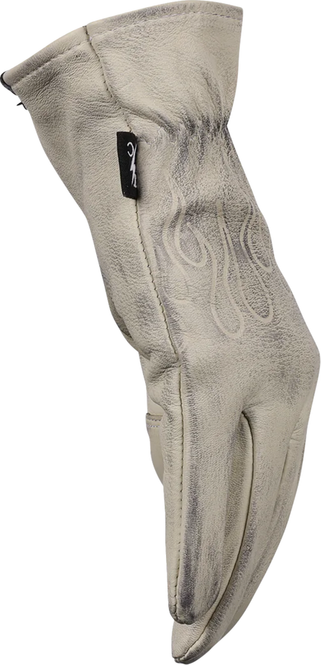 THRASHIN SUPPLY CO. Roper Leather Gloves - Bone White - Large TRG-00-10