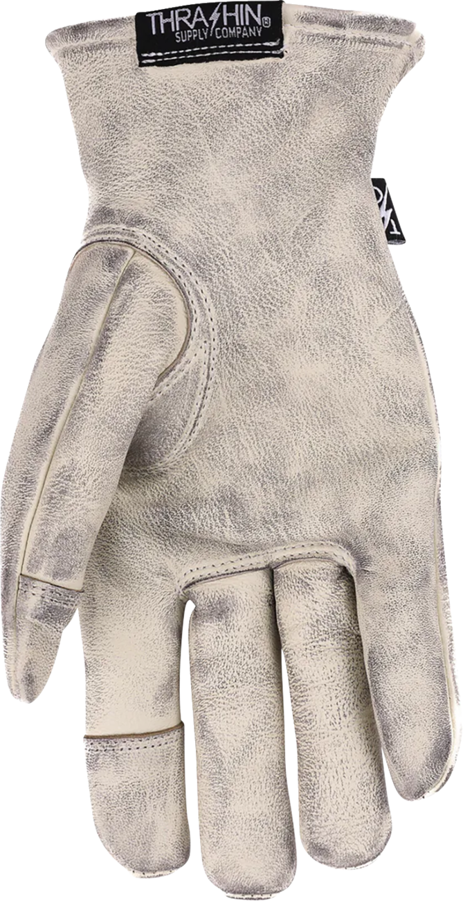 THRASHIN SUPPLY CO. Roper Leather Gloves - Bone White - XL TRG-00-11