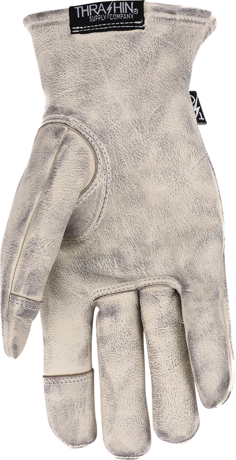 THRASHIN SUPPLY CO. Roper Leather Gloves - Bone White - XL TRG-00-11
