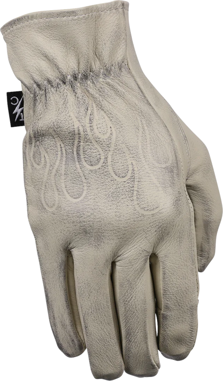 THRASHIN SUPPLY CO. Roper Leather Gloves - Bone White - XL TRG-00-11