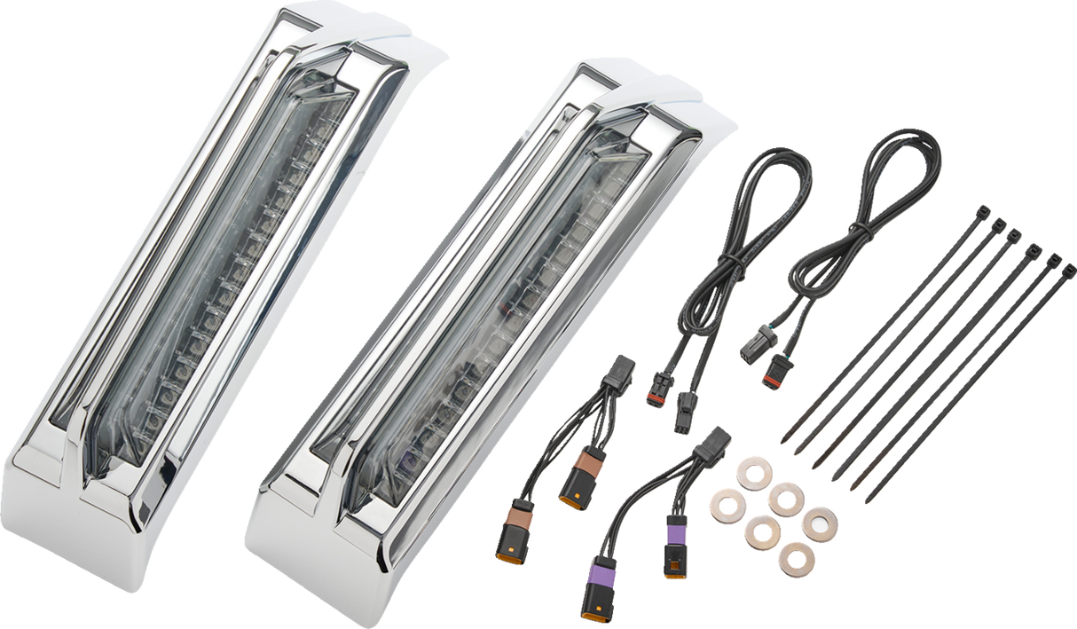 CIRO Filler Panel Tail Lights - Smoke Lens - Chrome 42050