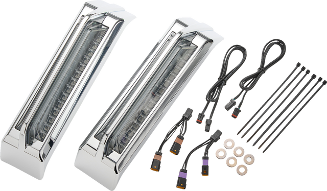 CIRO Filler Panel Tail Lights - Smoke Lens - Chrome 42050