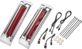 CIRO Filler Panel Tail Lights - Red Lens - Chrome 42052