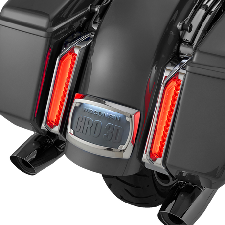 CIRO Filler Panel Tail Lights - Red Lens - Chrome 42052