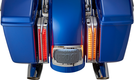 CIRO Filler Panel Tail Lights - Red Lens - Chrome 42052