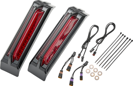 CIRO Filler Panel Tail Lights - Red Lens - Black 42053