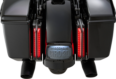 CIRO Filler Panel Tail Lights - Red Lens - Black 42053
