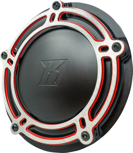 KODLIN USA Derby Cover - NXL Redline - Black/Red - M8 Touring K25409-RL