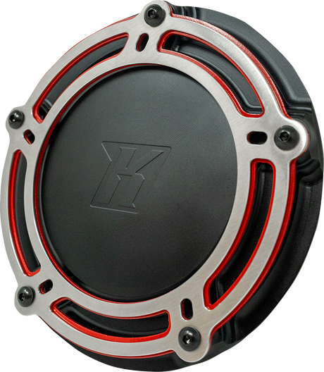 KODLIN USA Derby Cover - NXL Redline - Black/Red - M8 Softail K25410-RL
